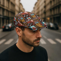 Vintage Hawaiian Quilting Patterns Jeff Hat Brown Style Tribal Fabric Patchwork - Polynesian Pride