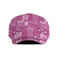 Vintage Hawaiian Quilting Patterns Jeff Hat Pink Style Tribal Fabric Patchwork - Polynesian Pride