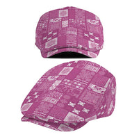 Vintage Hawaiian Quilting Patterns Jeff Hat Pink Style Tribal Fabric Patchwork - Polynesian Pride
