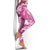Vintage Pink Polynesia Leggings Plumeria With Hibiscus Tropical Vibes - Polynesian Pride