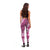 Vintage Pink Polynesia Leggings Plumeria With Hibiscus Tropical Vibes - Polynesian Pride