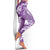 Vintage Purple Polynesia Leggings Plumeria With Hibiscus Tropical Vibes - Polynesian Pride