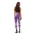 Vintage Purple Polynesia Leggings Plumeria With Hibiscus Tropical Vibes - Polynesian Pride