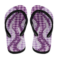 Violet Hawaii Palaka Flip Flops Hawaiian Honohono Lei LT05 - Polynesian Pride