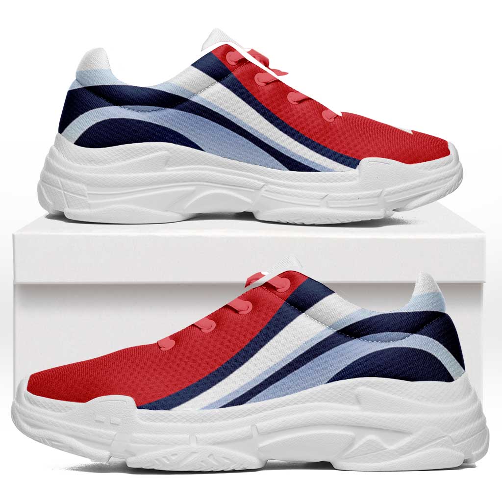 Wallis And Futuna Chunky Sneakers Flag-Inspired Curve Style
