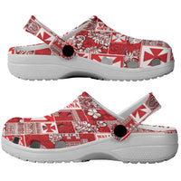 Wallis Et Futuna Kilisimasi Fiefia Clogs Shoes Pacific Patchwork Xmas Vibes - Polynesian Pride