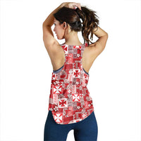 Wallis Et Futuna Kilisimasi Fiefia Women Racerback Tank Pacific Patchwork Xmas Vibes - Polynesian Pride