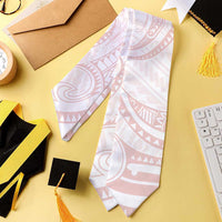 White Sunday Lotu Tamaiti Graduation Stole Polynesian Wave Pastel Blush - Polynesian Pride