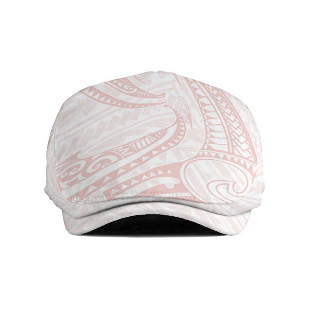 White Sunday Lotu Tamaiti Jeff Hat Polynesian Wave Pastel Blush - Polynesian Pride
