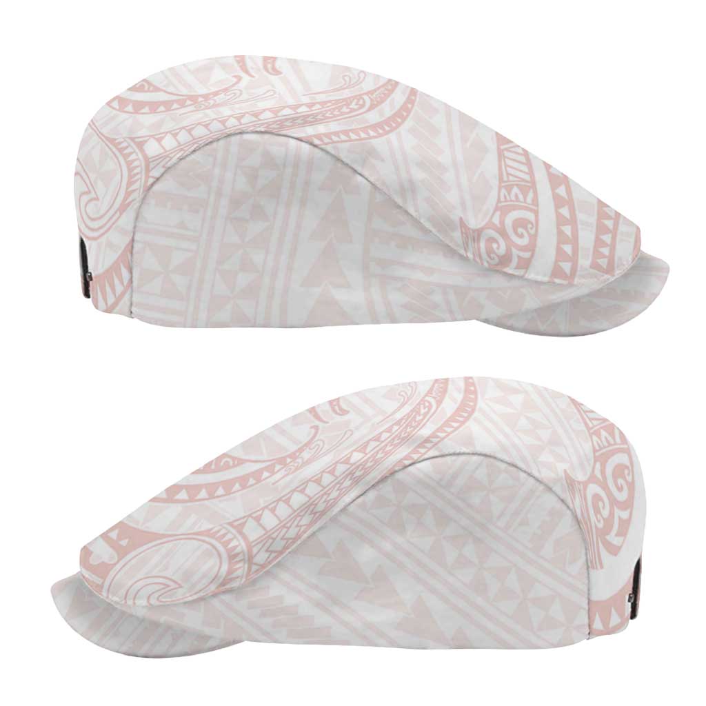 White Sunday Lotu Tamaiti Jeff Hat Polynesian Wave Pastel Blush - Polynesian Pride