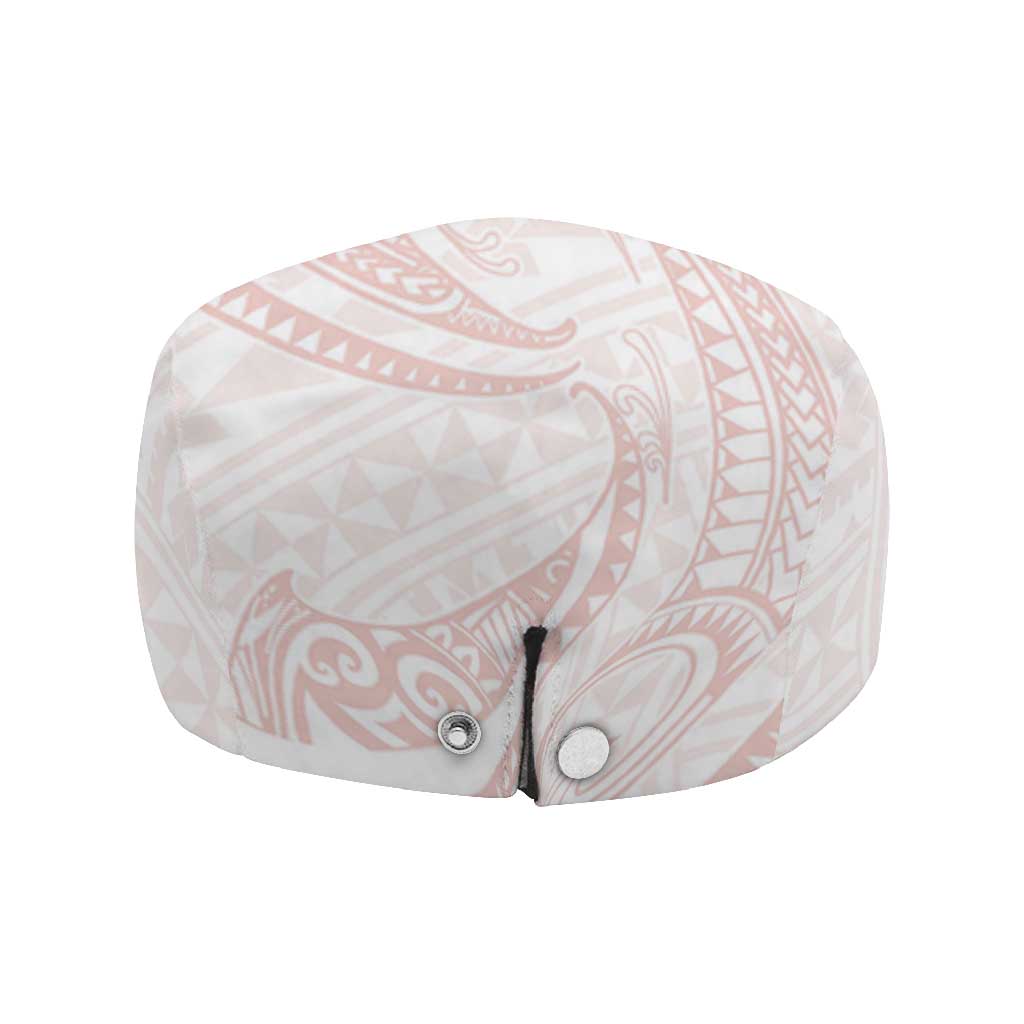 White Sunday Lotu Tamaiti Jeff Hat Polynesian Wave Pastel Blush - Polynesian Pride