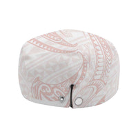 White Sunday Lotu Tamaiti Jeff Hat Polynesian Wave Pastel Blush - Polynesian Pride