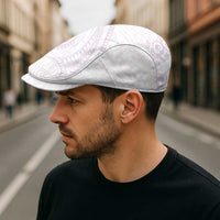 White Sunday Lotu Tamaiti Jeff Hat Polynesian Wave Pastel Mauve - Polynesian Pride