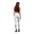 White Sunday Lotu Tamaiti Leggings Polynesian Wave Pastel Sky Blue - Polynesian Pride