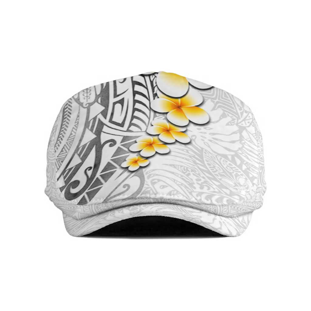 White Tropical Plumeria With Galaxy Polynesian Art Jeff Hat - Polynesian Pride