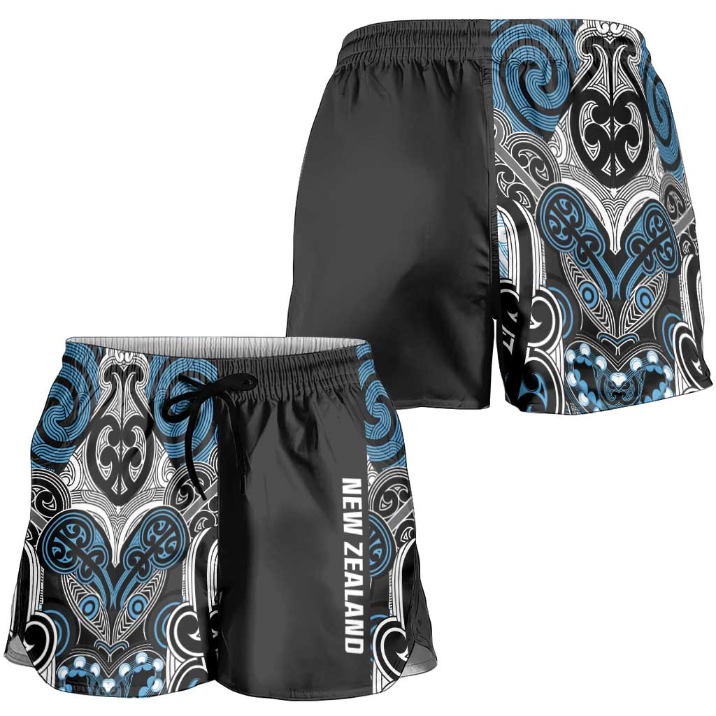 World Cricket New Zealand Shorts for Women Kia kaha nga Potae Pango LT9 - Polynesian Pride