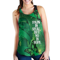 World Mental Health Awareness Month Women Racerback Tank Warriors Brave Strong Galaxy Vibes - Polynesian Pride