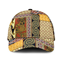 Yellow Aotearoa Kowhaiwhai Pattern Classic Cap NZ Maori Quilt Style - Polynesian Pride