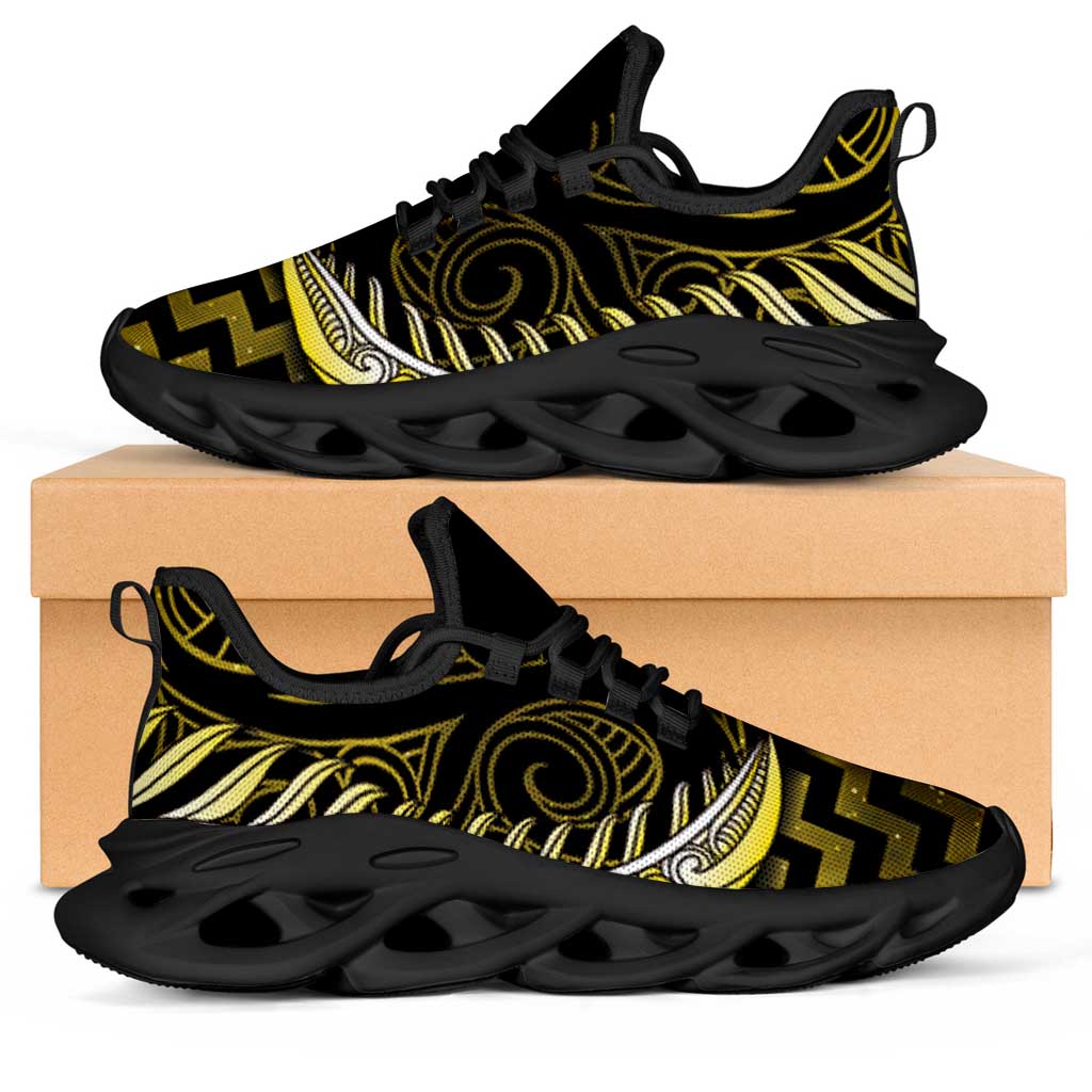 Yellow Matariki New Zealand Clunky Sneakers Maori Poutama Galaxy Vibes