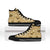 Yellow Palaka Hawaii Cowboy High Top Shoes Puakenikeni Lei Paniolo Papale Seamless Vibes - Polynesian Pride