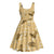 Yellow Palaka Hawaii Cowboy Midi Dress Puakenikeni Lei Paniolo Papale Seamless Vibes - Polynesian Pride