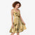 Yellow Palaka Hawaii Cowboy Midi Dress Puakenikeni Lei Paniolo Papale Seamless Vibes - Polynesian Pride