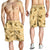 Yellow Palaka Hawaii Cowboy Shorts for Men Puakenikeni Lei Paniolo Papale Seamless Vibes - Polynesian Pride