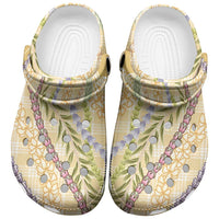 Yellow Palaka Hawaii Leis Clogs Shoes Hawaiian-plaid Elegant Tropical Vibes - Polynesian Pride