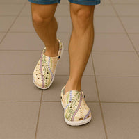 Yellow Palaka Hawaii Leis Clogs Shoes Hawaiian-plaid Elegant Tropical Vibes - Polynesian Pride