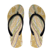 Yellow Palaka Hawaii Leis Flip Flops Hawaiian-plaid Elegant Tropical Vibes - Polynesian Pride