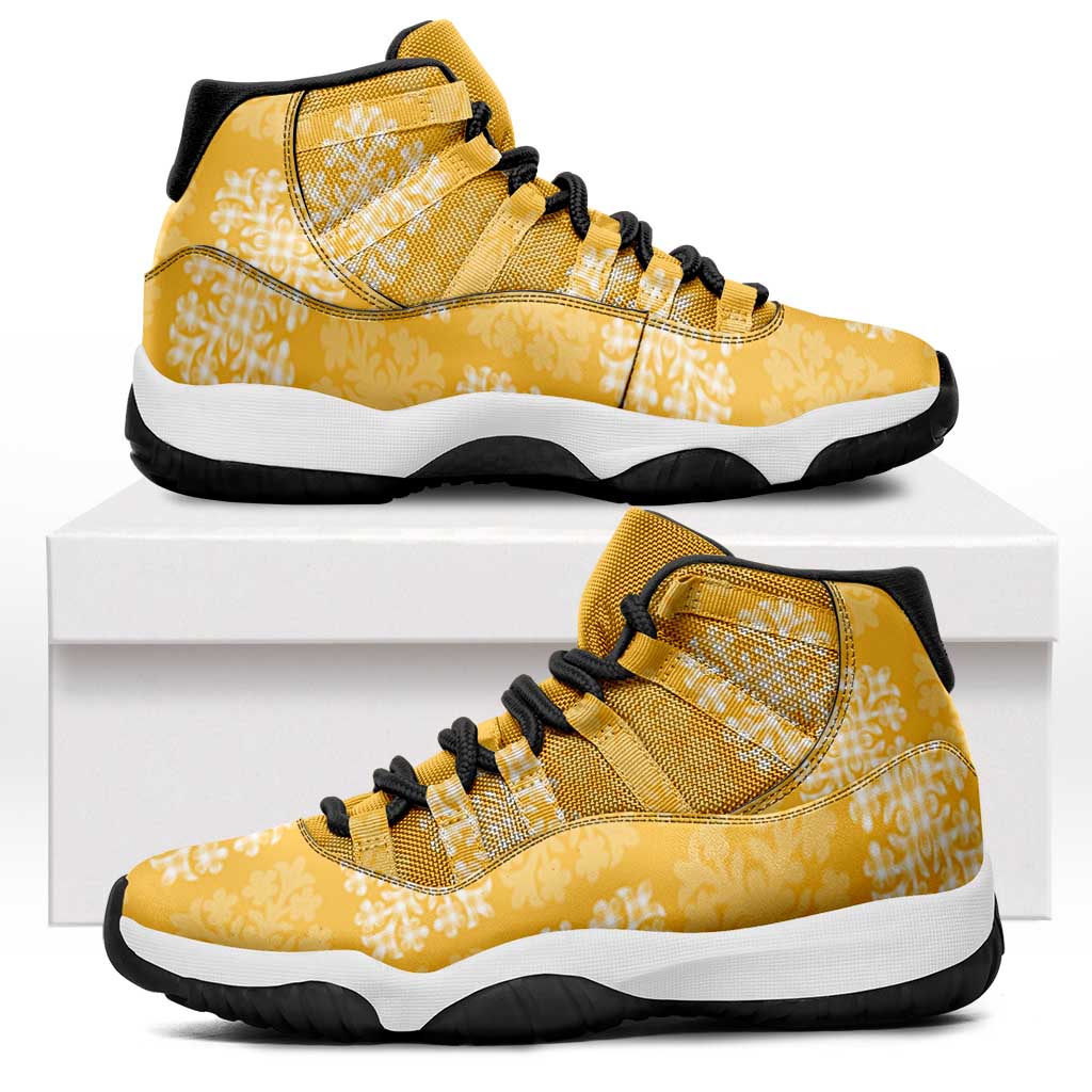 Yellow Palaka Quilt Hawaii Sneakers J11 Traditional Hawaii-plaid Pattern LT14 Yellow - Polynesian Pride