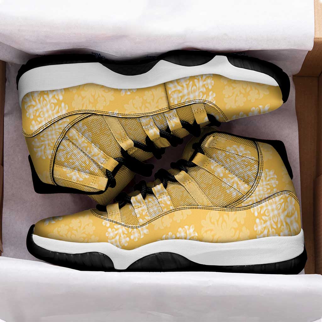 Yellow Palaka Quilt Hawaii Sneakers J11 Traditional Hawaii-plaid Pattern LT14 - Polynesian Pride