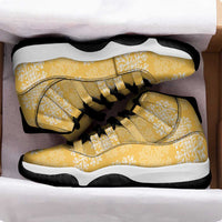 Yellow Palaka Quilt Hawaii Sneakers J11 Traditional Hawaii-plaid Pattern LT14 - Polynesian Pride