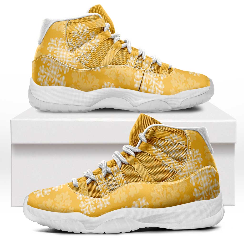Yellow Palaka Quilt Hawaii Sneakers J11 Traditional Hawaii-plaid Pattern LT14 Yellow - Polynesian Pride