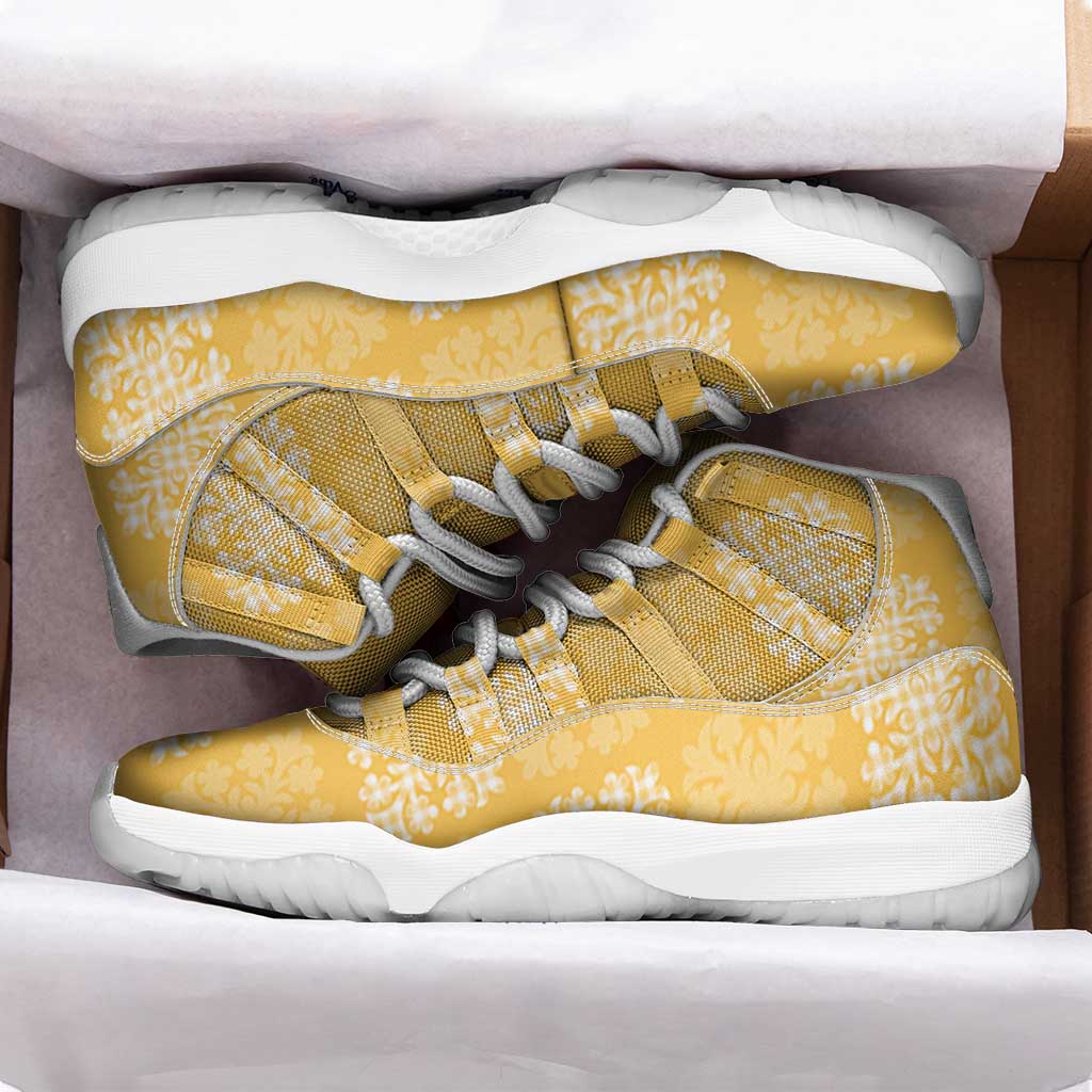 Yellow Palaka Quilt Hawaii Sneakers J11 Traditional Hawaii-plaid Pattern LT14 - Polynesian Pride