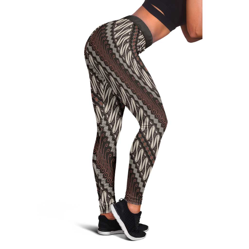 Yogyakarta Parang Batik Motifs Leggings Indonesian Traditional Pattern