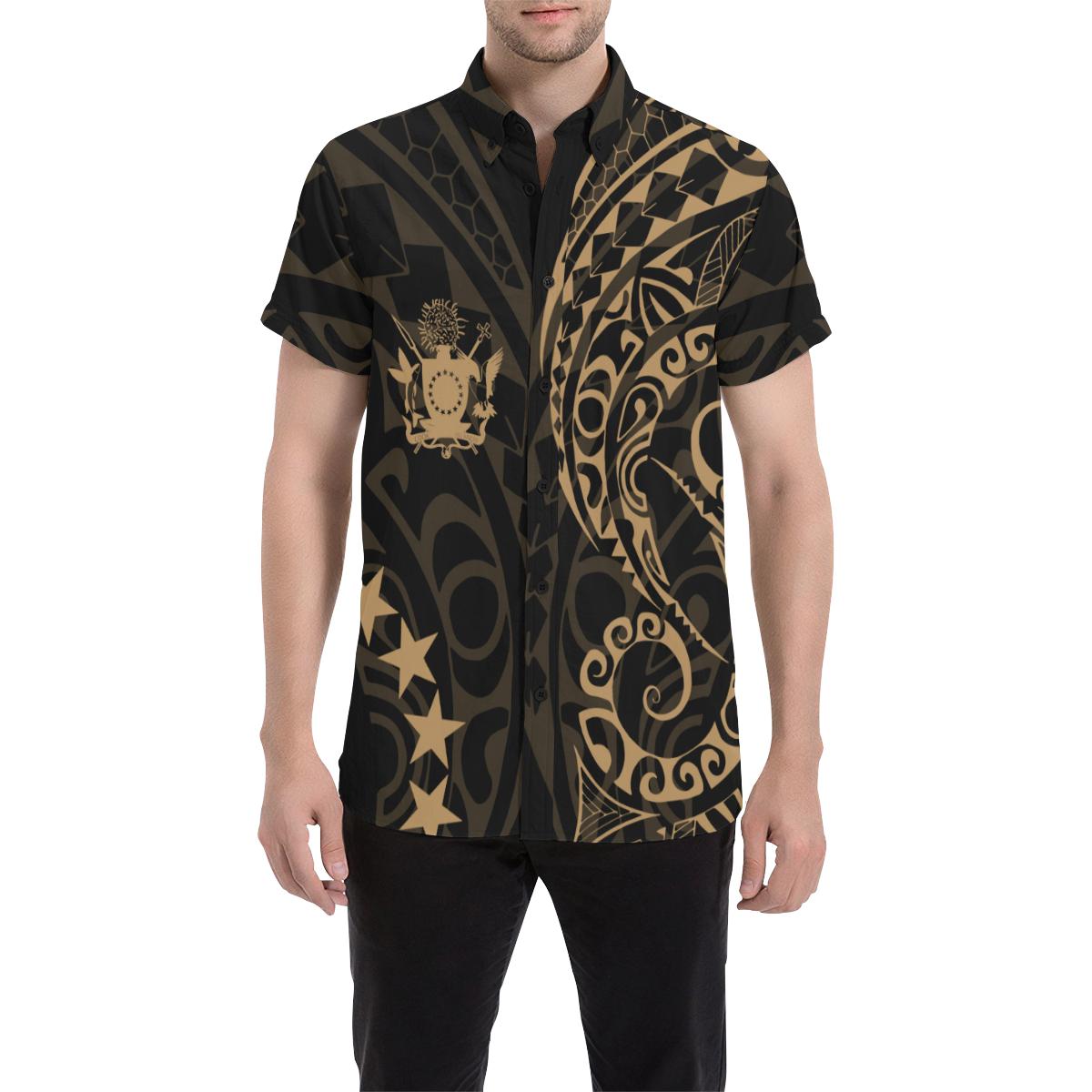 Cook Islands Short Sleeve Shirt Gold - Polynesian Pride