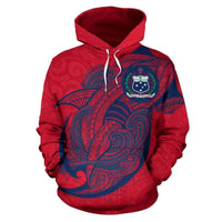 Samoa Hoodie Samoa Coat of Arms Polynesian Shark Pattern TH0 - Polynesian Pride