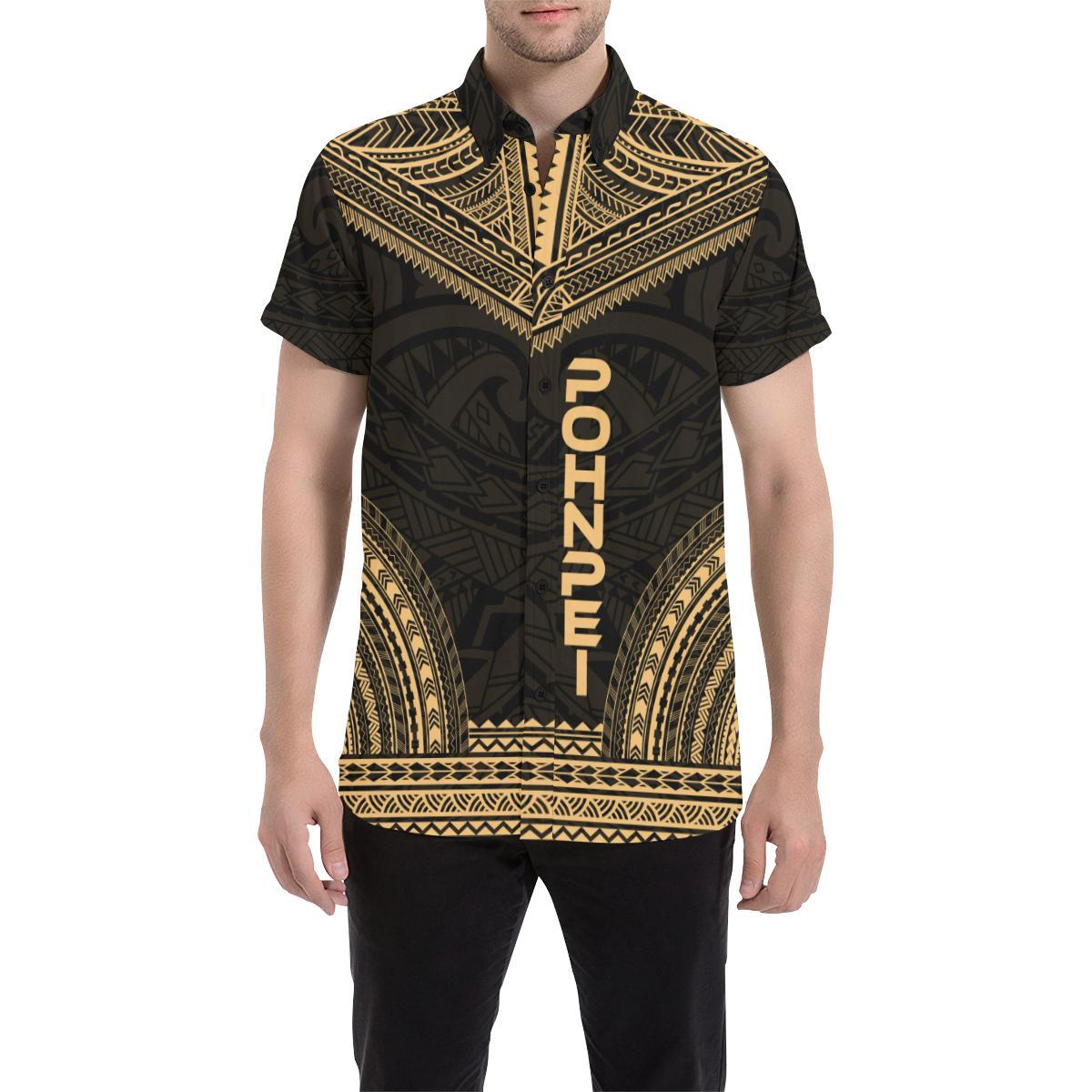Pohnpei Polynesian Chief Shirt - Gold Version - Polynesian Pride