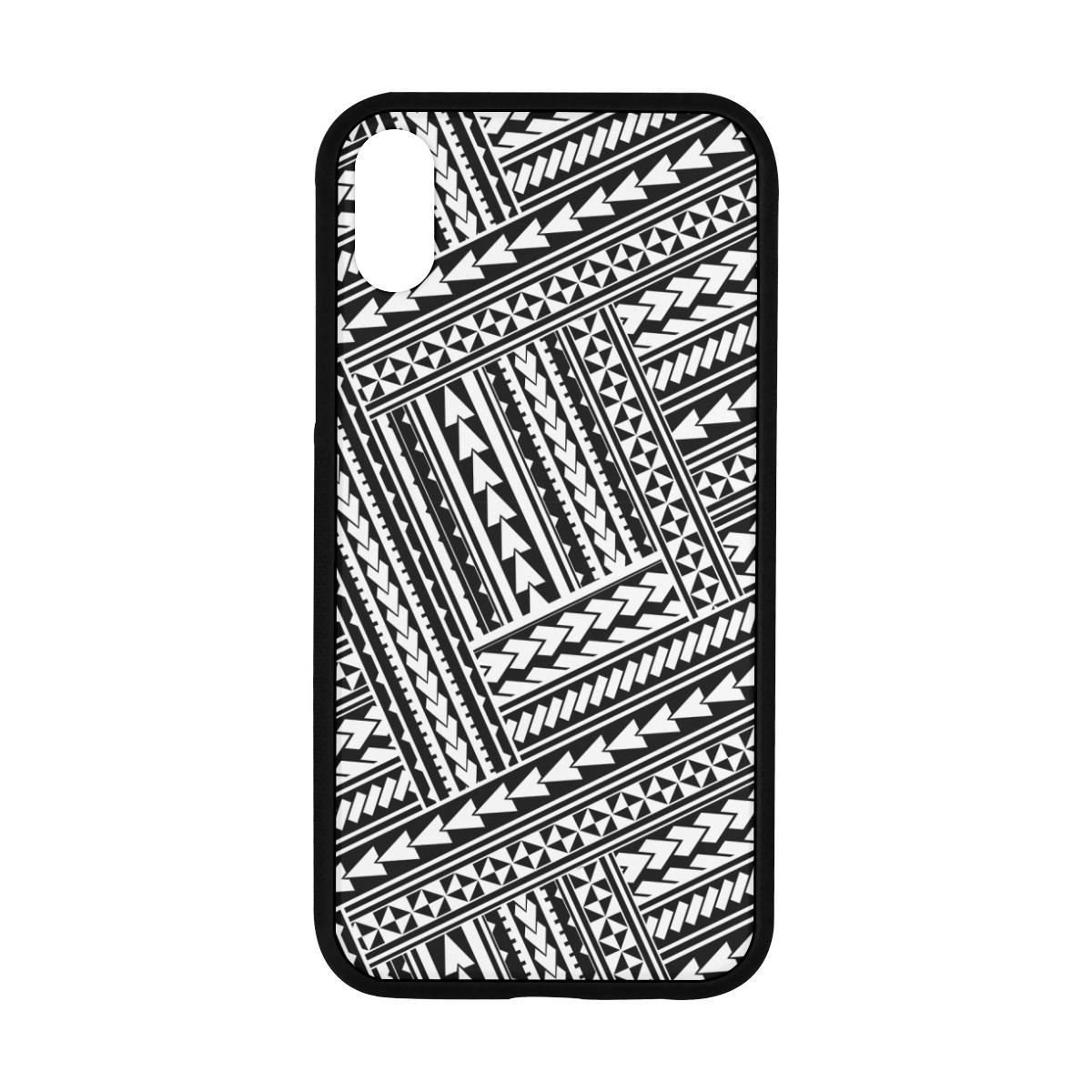 Polynesian 17 Rubber Phone Case One Size iPhone XR (6.1") Black - White - Polynesian Pride