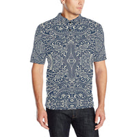 Polynesian Polo Shirt Blue Unisex Black - Polynesian Pride