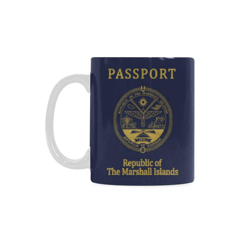 Marshall Islands Passport White Mug One Style One Size Blue - Polynesian Pride