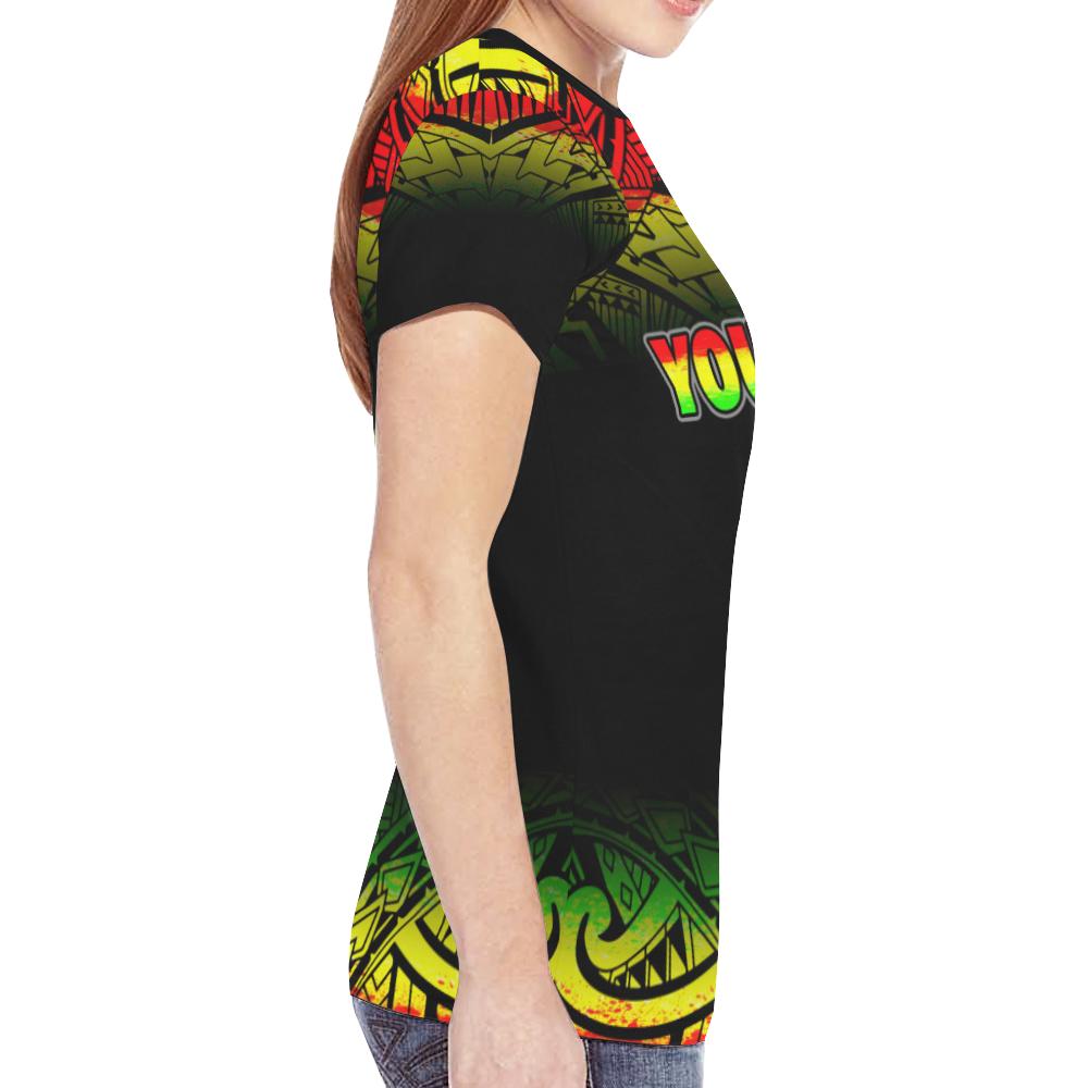 Polynesian Custom T Shirt Polynesian Turtle Tattoo Fog Reggae - Polynesian Pride