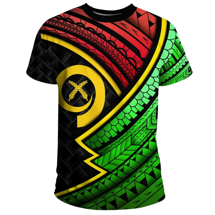 Vanuatu T Shirt Vanuatuan Lauhala Polynesian Unisex Green - Polynesian Pride