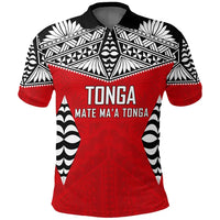 Tonga Polo Shirt Mate Maa Tonga Red - Polynesian Pride