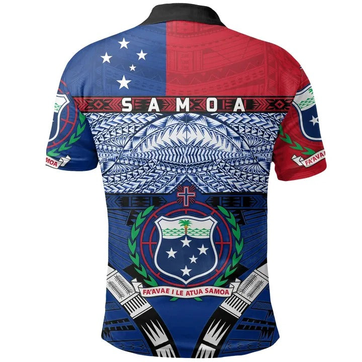 Manu Samoa Polo Shirt Samoan Rugby Style - Polynesian Pride