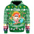 Hawaii Mele Kalikimaka Santa Claus Pattern Christmas Hoodie Green Labo Style RLT13 Hoodie Red - Polynesian Pride