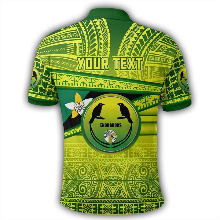 Custom Enga Mioks Polo Shirt Flag Tapa Pattern Stronic Style - Polynesian Pride