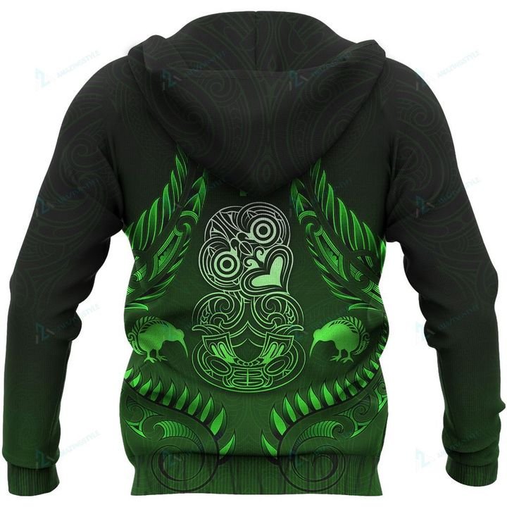 New Zealand Aotearoa Koru Hoodie Hei tiki Maori Fern - Polynesian Pride