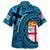 Fiji Islands Hawaiian Shirt Circle - Fijian Tapa Blue - Polynesian Pride